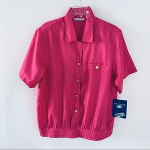 Vintage Ship’N Shore Short Sleeve Pink Blouse 12
